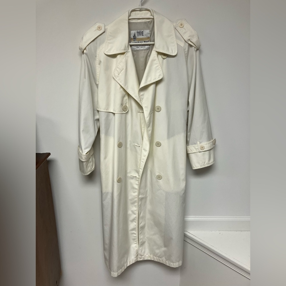 London Fog, off white raincoat, 10P